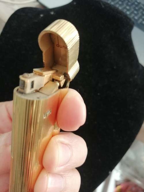 A VINTAGE DUNHILL S TYPE `ROLLAGAS`` GOLD PLATED LIGHTER, CIRCA 1978