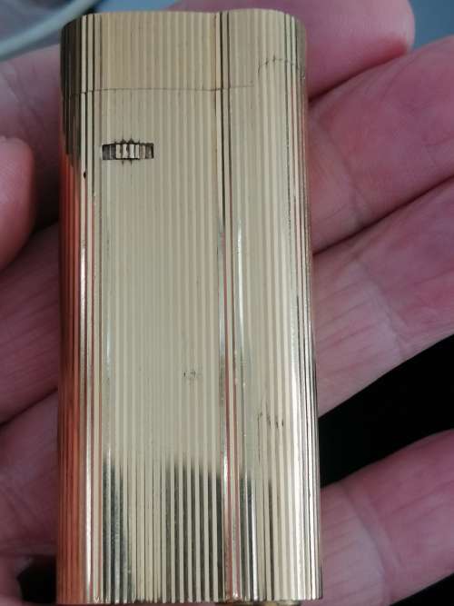 A VINTAGE DUNHILL S TYPE `ROLLAGAS`` GOLD PLATED LIGHTER, CIRCA 1978