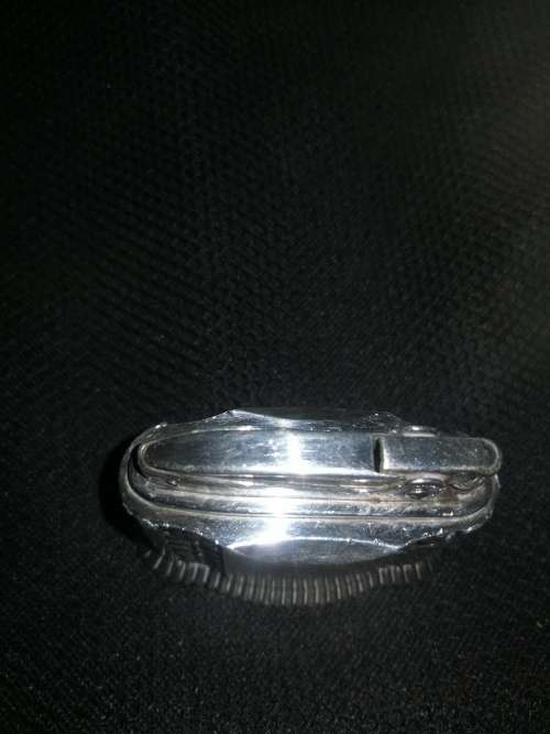 A VINTAGE SILVER PLATED RONSON, DIANA, TABLE LIGHTER