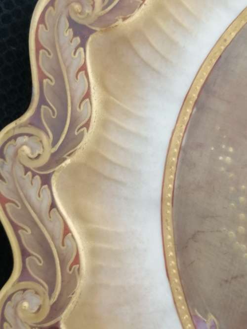 A RARE AND SPECIAL ORNATE DOULTON BURSLEM IMPERIAL CABINET PLATE