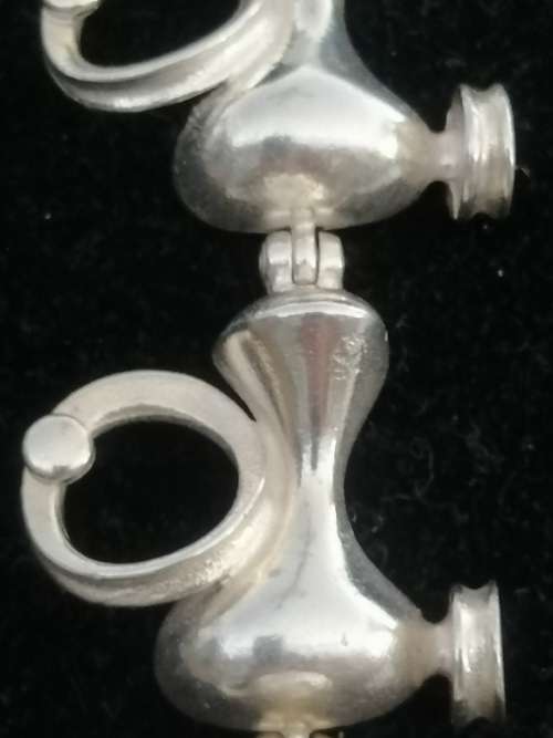 STUNNING!!!  JORMA LAINE,BRUTALIST STYLE BRACELET, SILVER, FINLAND, CICA 1973.