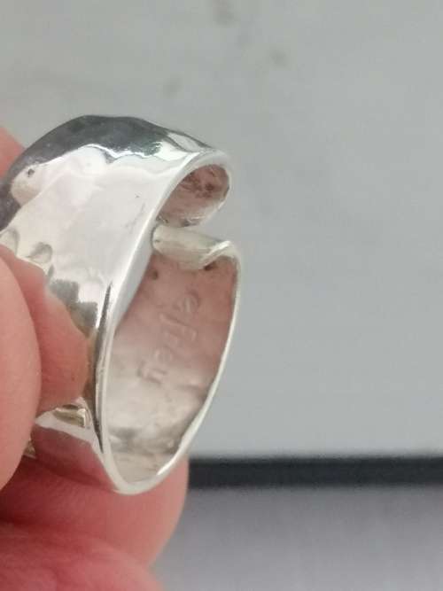 Erich Frey sterling silver drop earrings and lemon quartz ring