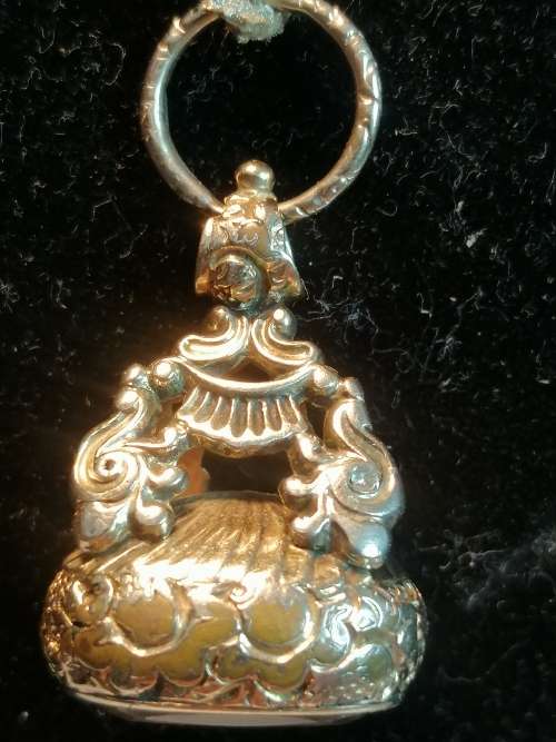 BEAUTIFUL RARE PINCHBECK CITRINE FOB