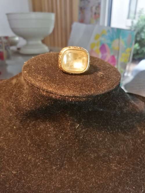 BEAUTIFUL RARE PINCHBECK CITRINE FOB