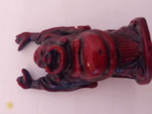 THREE VINTAGE MINATURE BUDDA RESIN FIGURINES