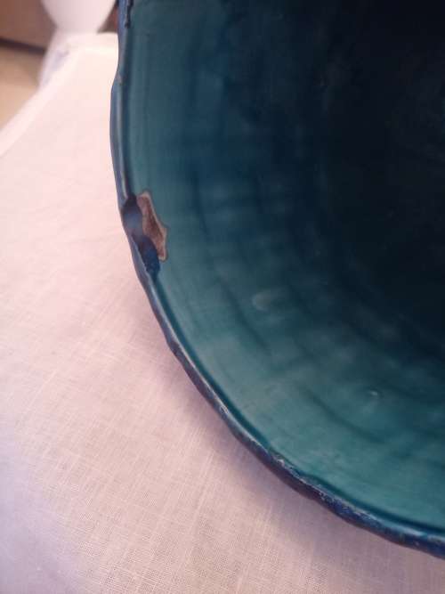 ANTIQUE MAJOLICA BEEHIVE CHEESE DOME WITH BLOSSOM AND BASKET WEAVE DECORATION
