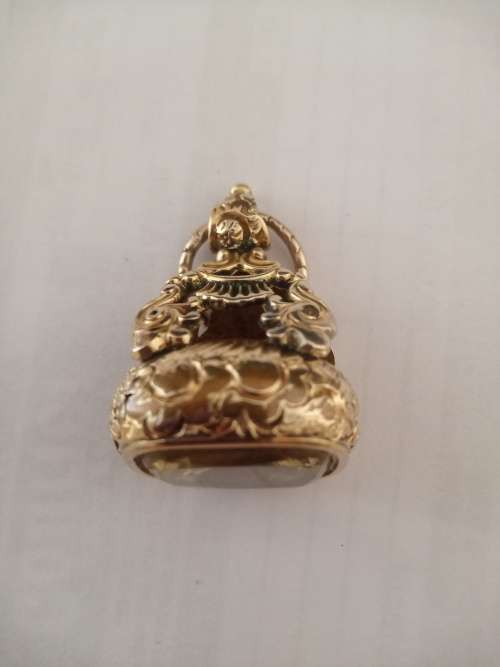 BEAUTIFUL RARE PINCHBECK CITRINE FOB