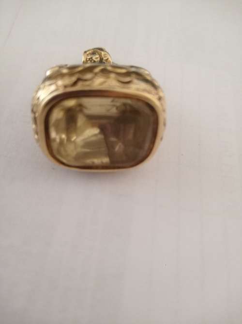 BEAUTIFUL RARE PINCHBECK CITRINE FOB