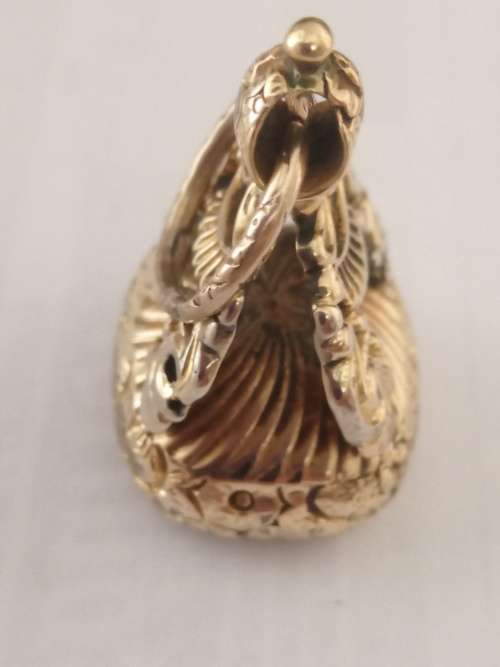 BEAUTIFUL RARE PINCHBECK CITRINE FOB
