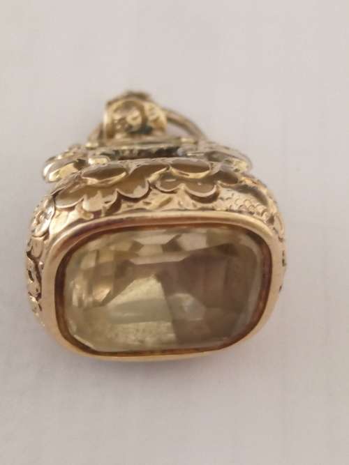 BEAUTIFUL RARE PINCHBECK CITRINE FOB