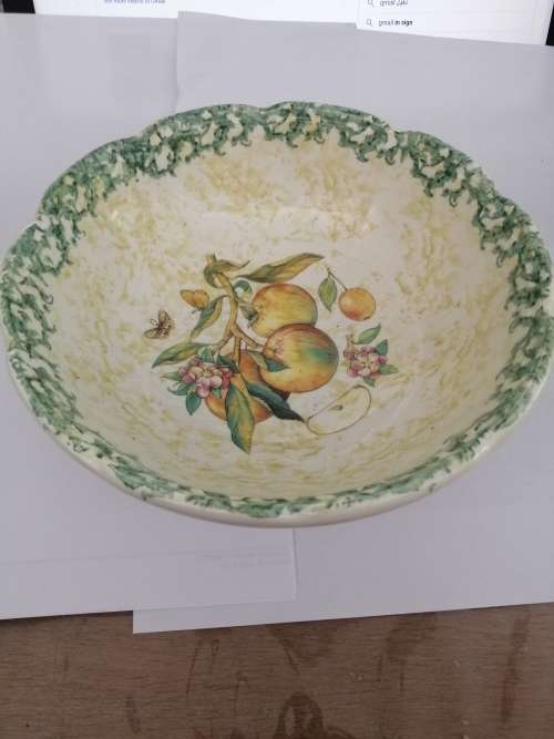 VINTAGE CERAMIC PASTA BOWL. CIRC 1975 MADE IN ITALY