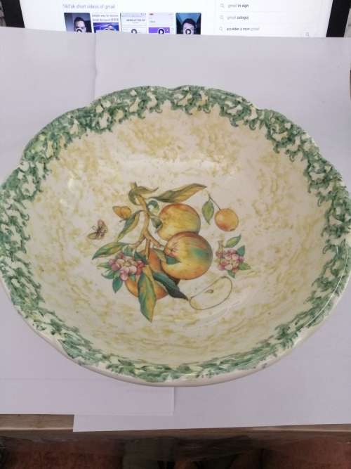 VINTAGE CERAMIC PASTA BOWL. CIRC 1975 MADE IN ITALY