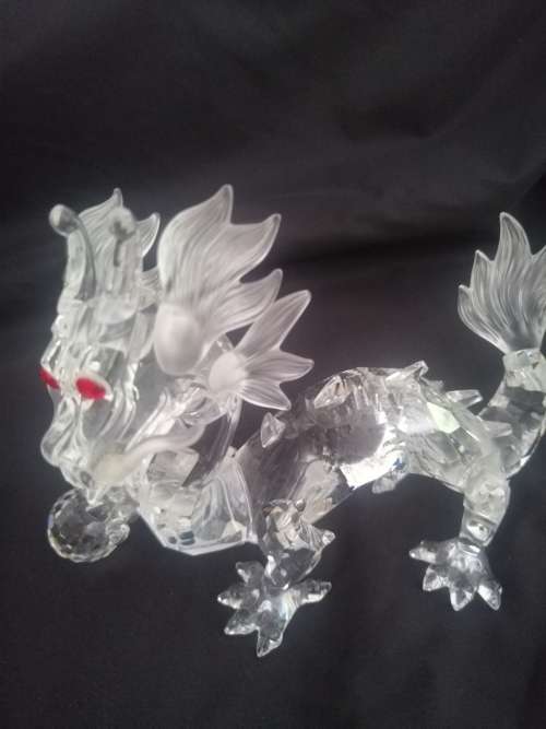 SWAROVSKI CRYSTAL DRAGON FABULOUS CREATURES WITH RED EYES