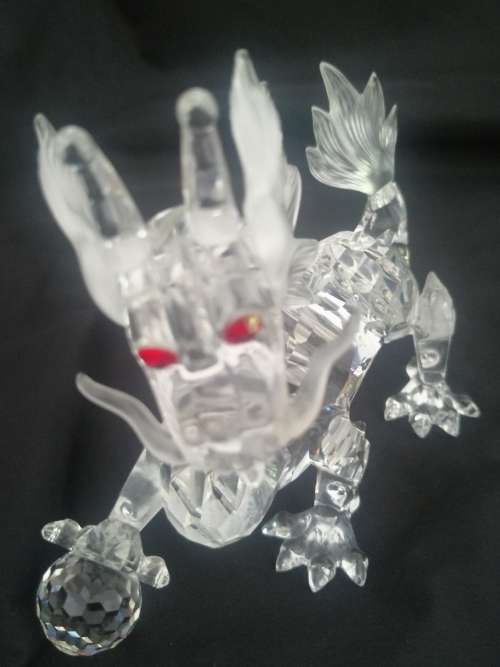 SWAROVSKI CRYSTAL DRAGON FABULOUS CREATURES WITH RED EYES