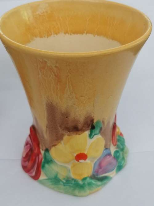 CLARICE CLIFF,MY GARDEN  PAIR OF POSY VASES