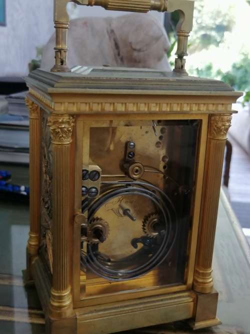 OUTSTANDING FRENCH GILT CARRIAGE CLOCK,  HENRI JAGOT CIRCA 1880. WORKING !!!
