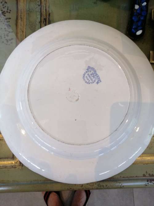 A LATE SPODE, COPELAND AND GAREETT NEW FAYENCE DINNER PLATE, CHINOISERIE