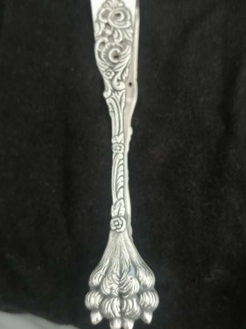 BOXED ANTIQUE DUTCH SILVER PLATED SUGAR TONGS