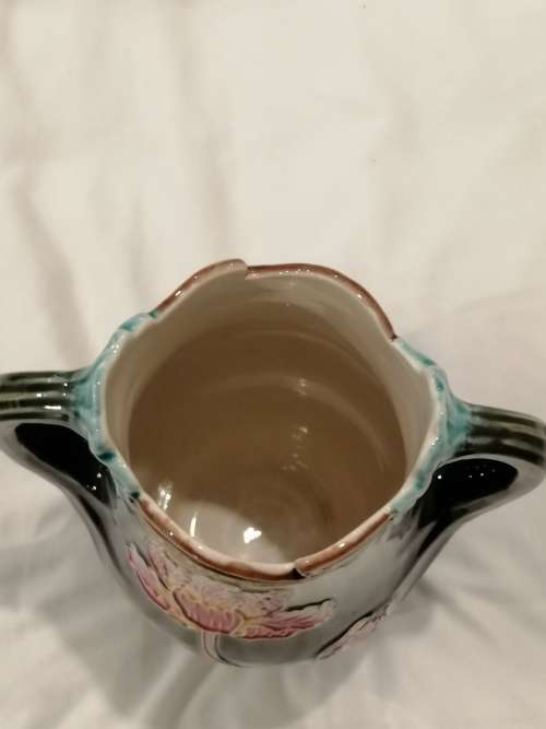 A STUNNING FRENCH ART NOUVEAU TWO-HANDLED CERAMIC VASE