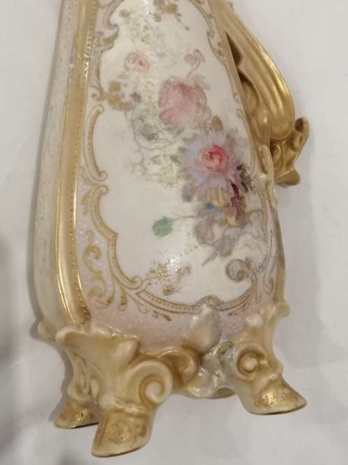 RARE DOULTON BURSLEM PORCELIAN DRAGON HANDLE EWER VASE C1886 GEORGINA WHITE