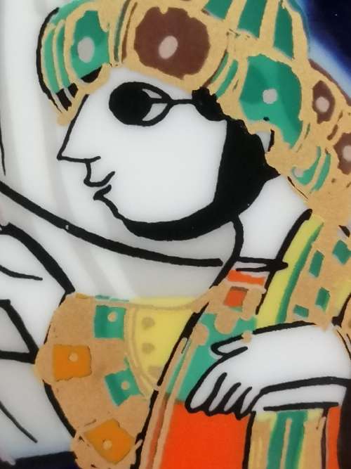 TWO VINTAGE ROSENTHAL WALL PLATE DESIGNED BY BJORN WIINBLAD CIRCA 1960
