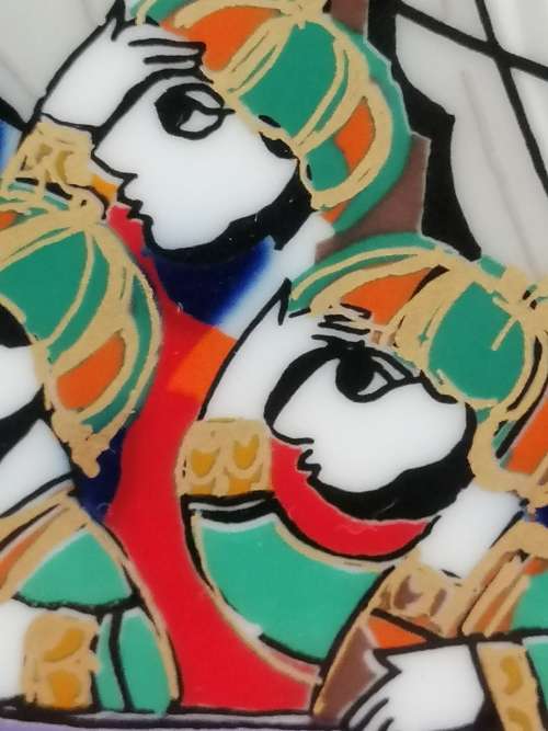 TWO VINTAGE ROSENTHAL WALL PLATE DESIGNED BY BJORN WIINBLAD CIRCA 1960