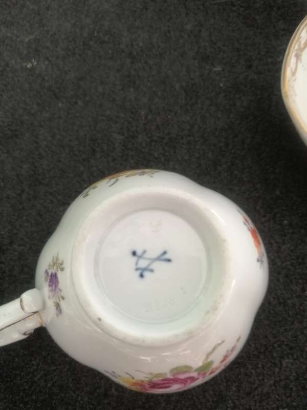 19th Century Meissen cup and saucer.