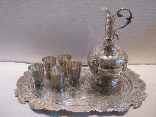 A Persian Silver Drinking Set , .875 standard  825grams, possiblyEsphahan (Isfahan)