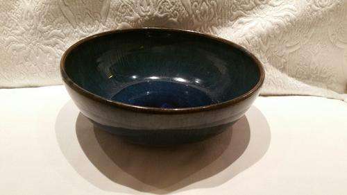 A Large Dark Blue Linn Ware Bowl