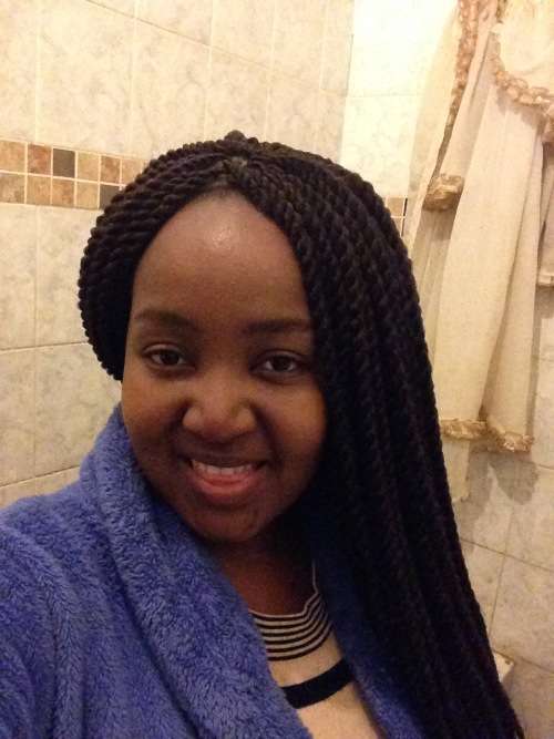 Braided dabraid-twist wig