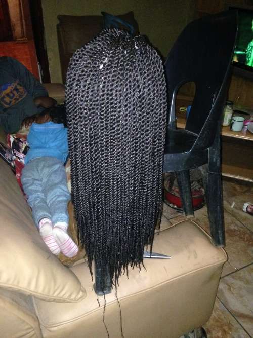 Braided dabraid-twist wig
