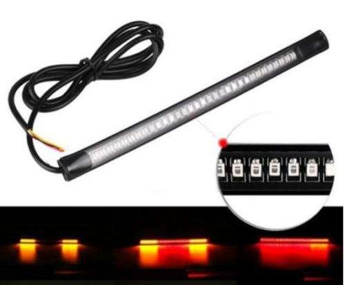 Flexible 48 LED SMD Strip Motorcycle Car Tail Turn Signal Brake Stop Light 12V