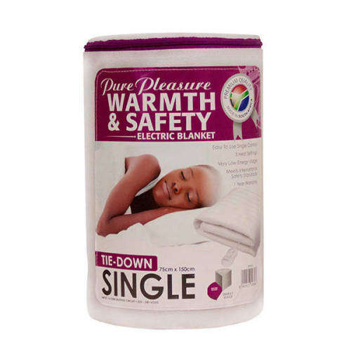 Pure Pleasure Single Tie-Down Electric Blanket 75 x 150