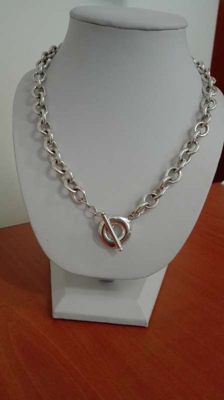 925 STERLING SILVER HEAVY CHAIN WITH T-BAR