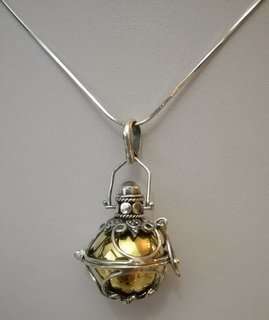 BEAUTIFUL SOLID SILVER MYSTIC BELL AND CHAIN INCLUDED