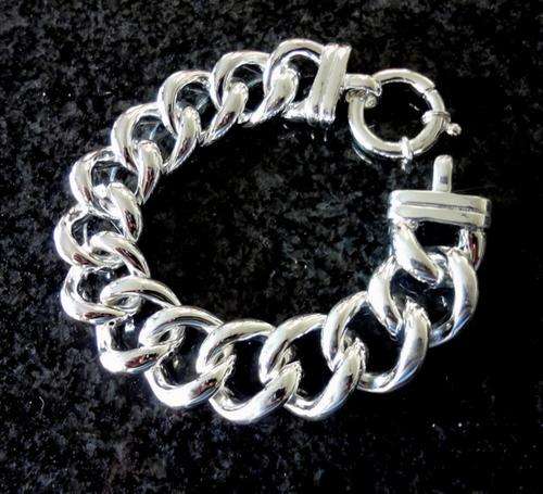 CHUNKY 925 sterling silver FILLED BRACELET