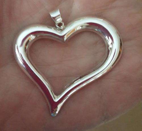 925 STERLING SILVER LARGE HEART PENDANT