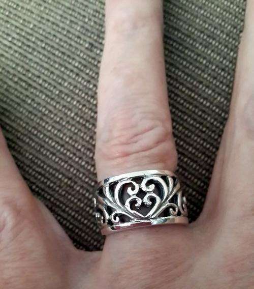 925 STERLING SILVER FILIGREE HEAVY DRESS RING