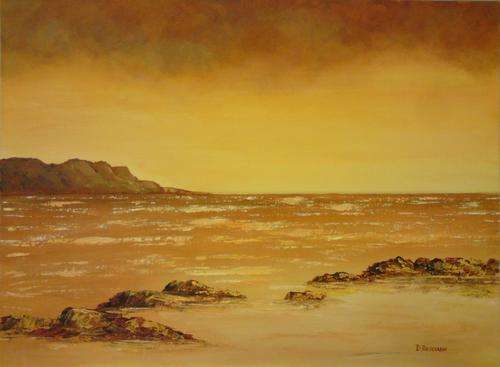 SA Artist Dirk Rossouw - 'Namib sunset after sand storm'
