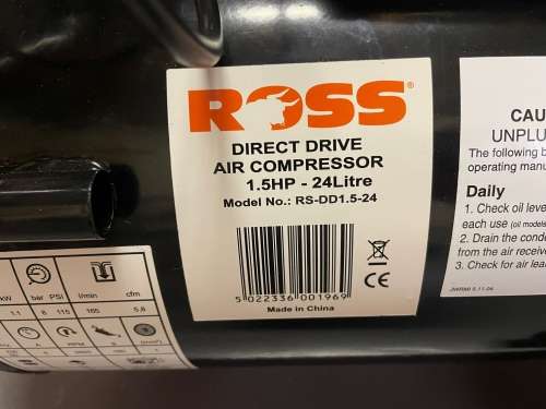 Ross Direct Drive Air Compressor 1.5HP (24L)