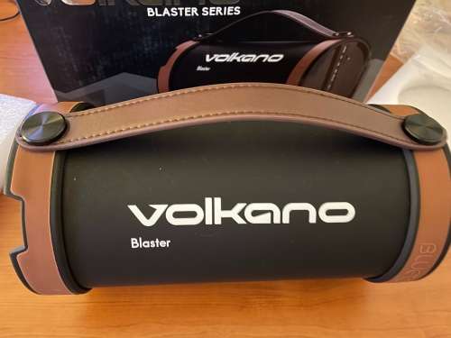 Volkano Blaster Speaker Bluetooth Ultra Powerful, 7W Sub + 2x 2W Speakers, Black/Brown (VB020-BB)