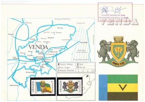 VENDA BOOKLET SIGNED BY BOTH PRESIDENTS  AND THE STAMP ARTIST