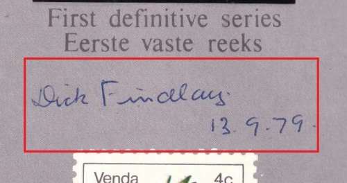 VENDA BOOKLET SIGNED BY BOTH PRESIDENTS  AND THE STAMP ARTIST