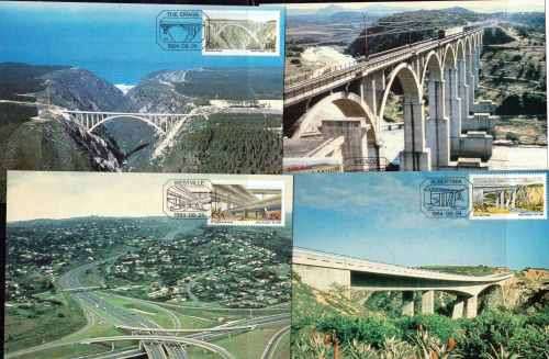 RSA 1984 BRIDGES COMBO ( FULL UMM SHEET SET, FDC, POSTCARDS SET ,CONTROLS UMM AND CTO)