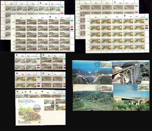 RSA 1984 BRIDGES COMBO ( FULL UMM SHEET SET, FDC, POSTCARDS SET ,CONTROLS UMM AND CTO)