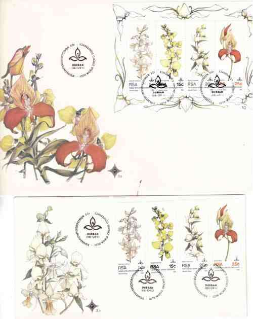 RSA 1981 ORCHIDS COMBO ( FULL SHEETS SET AND FDCS)