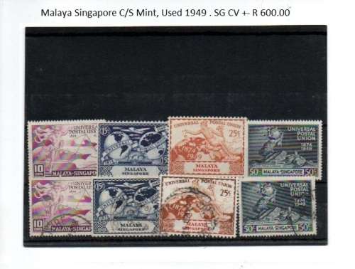 Ceylon KGVI , Aden KGVI Malaysia Selrction on 2 x stock cards