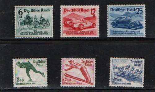 German Reich 1939 automobiles mint* and 1936 winter olympics UMM CV £100