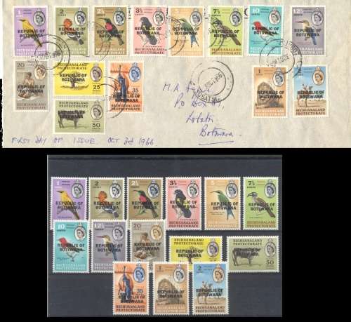 BECHUANALAND Defn. ISSUE INDEPENDANCE OVPTs COVER and MLH FULL SET
