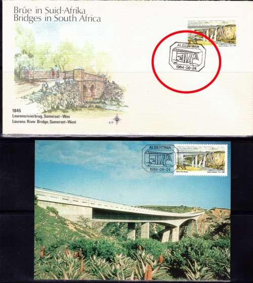 RSA BRIDGES *EXTREMELY RARE* FDC SET AND C/Bs SET SEE DESCRIPTION